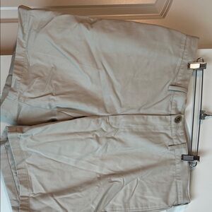 Lands' End Men's Beige Flat Front Shorts